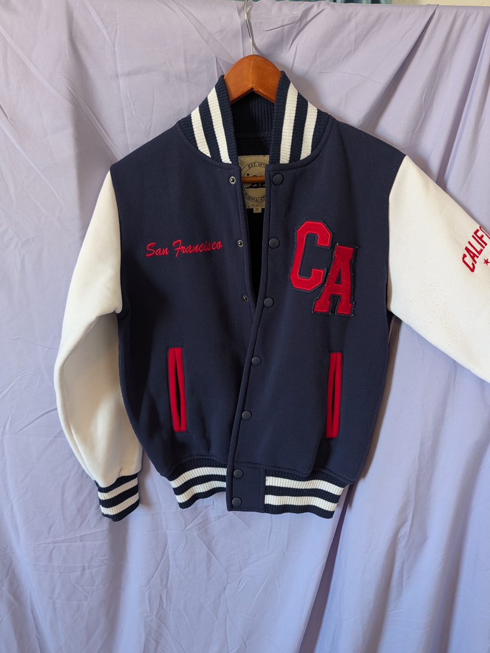 California City Wear Varsity Fleece Jacket Size XS